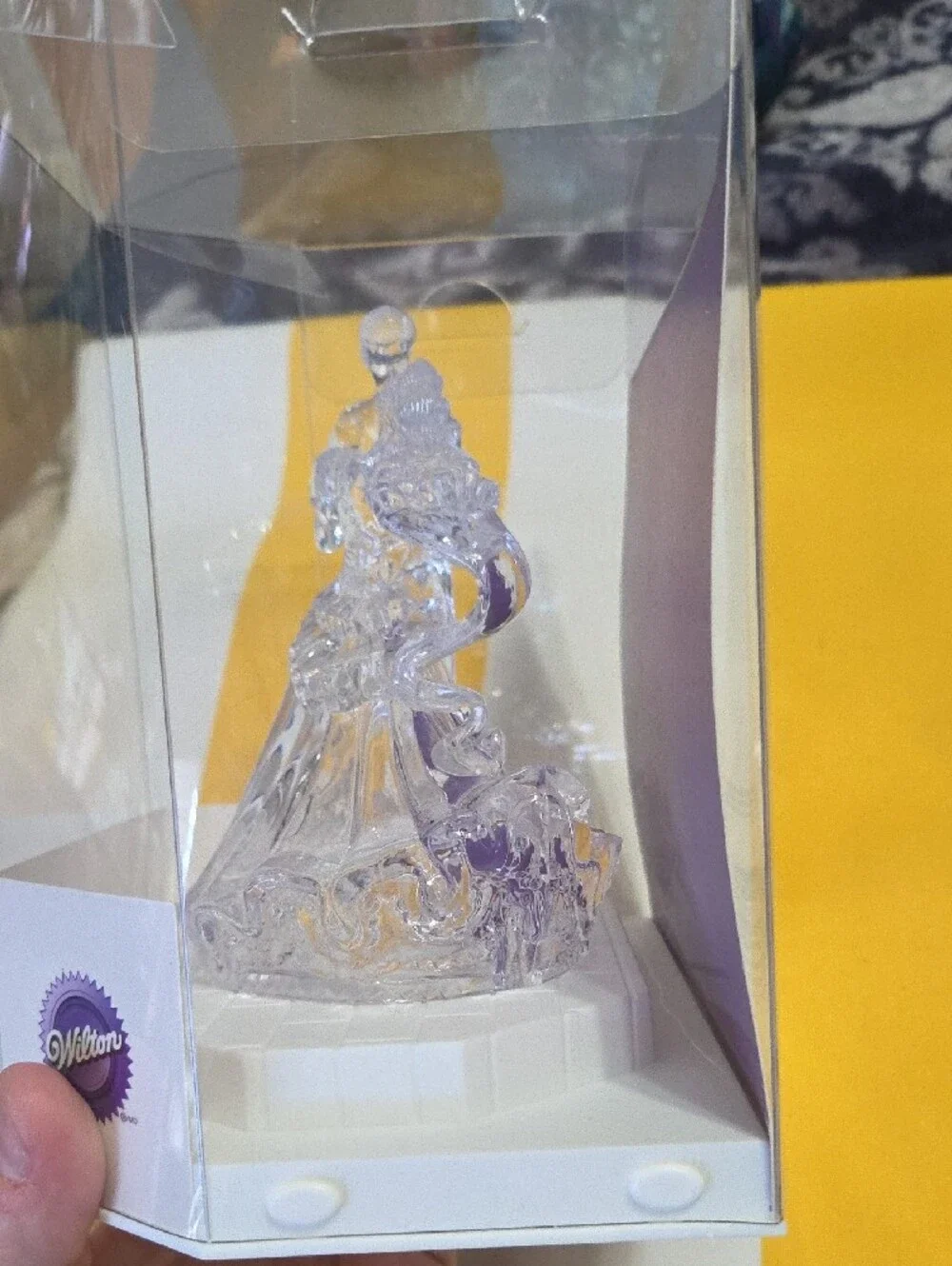 Vintage Wilton Clear Bianca Wedding Cake Topper Bride Groom First Dance NIB